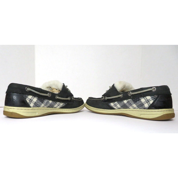 Sperry Top-Sider Womens 2 Eye Sheep Fur Lined Boat Loafers Shoes 9174293 Size 7 - Picture 2 of 10